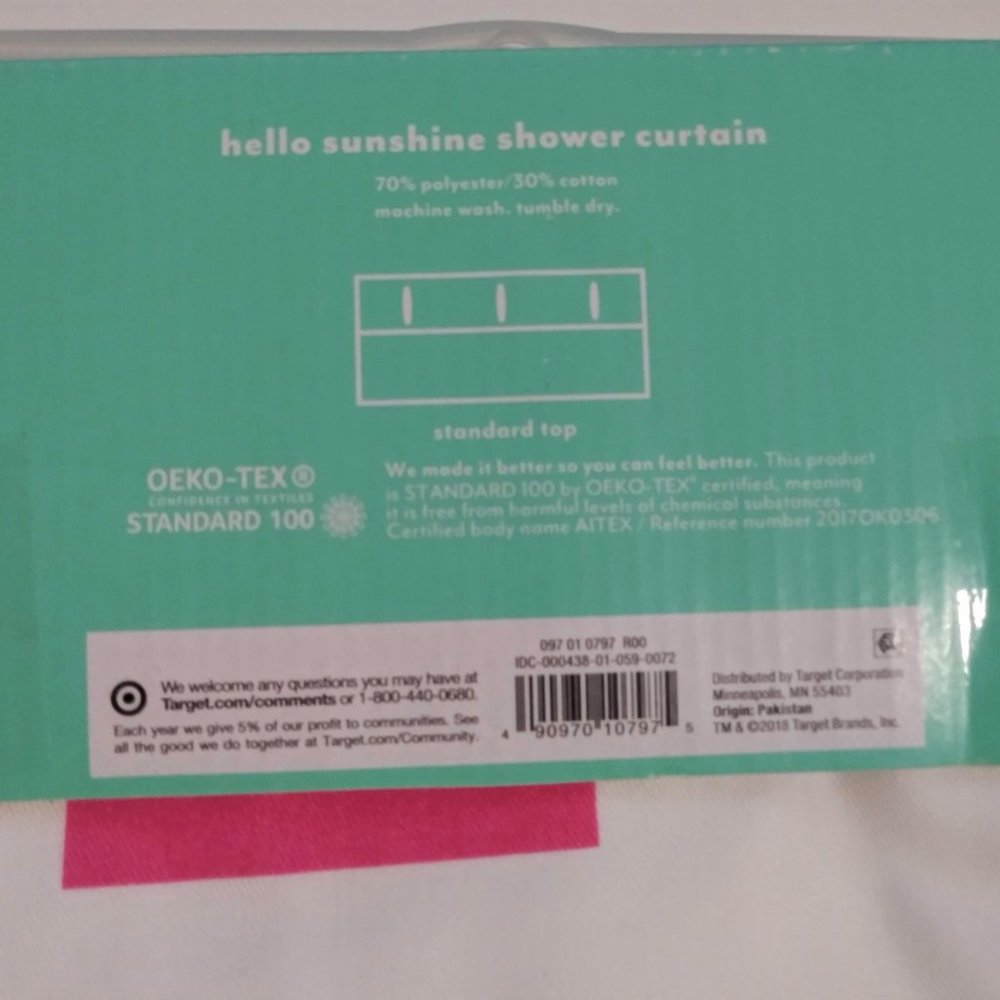 Hello Sunshine Shower Curtain - Picture 5 of 5